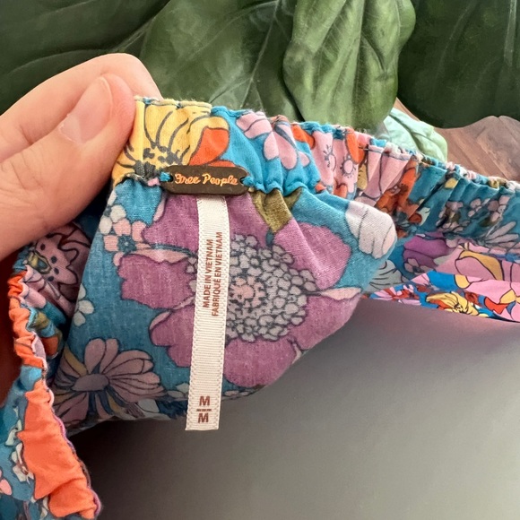 Free People Park Slope Retro Blue Floral Maxi Dress M - Picture 14 of 16